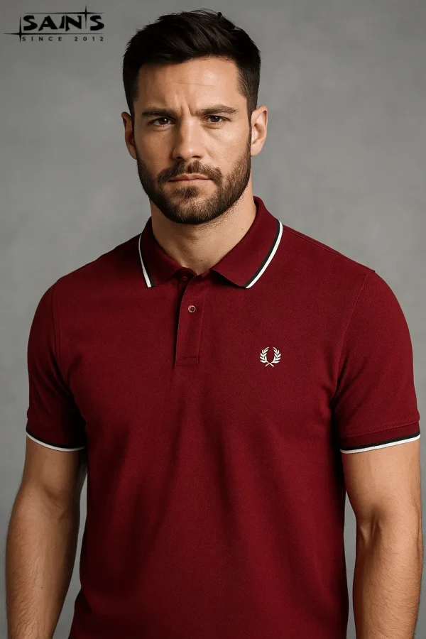 meroon polo shirt