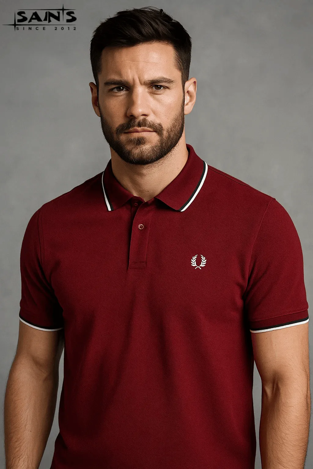 meroon polo shirt